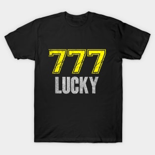 Funny T-Shirt 777 Lucky for Everyday T-Shirt